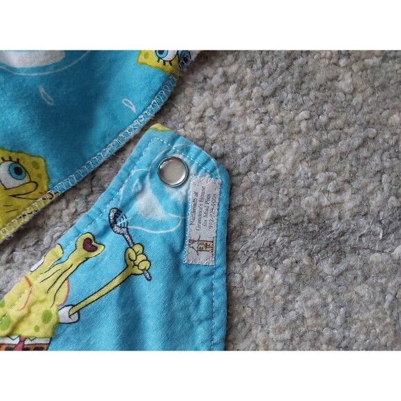 Sponge Bob Squarepants Handmade Bib, Drool Bib, And Burp Cloth. Flannel... - Picture 3 of 3